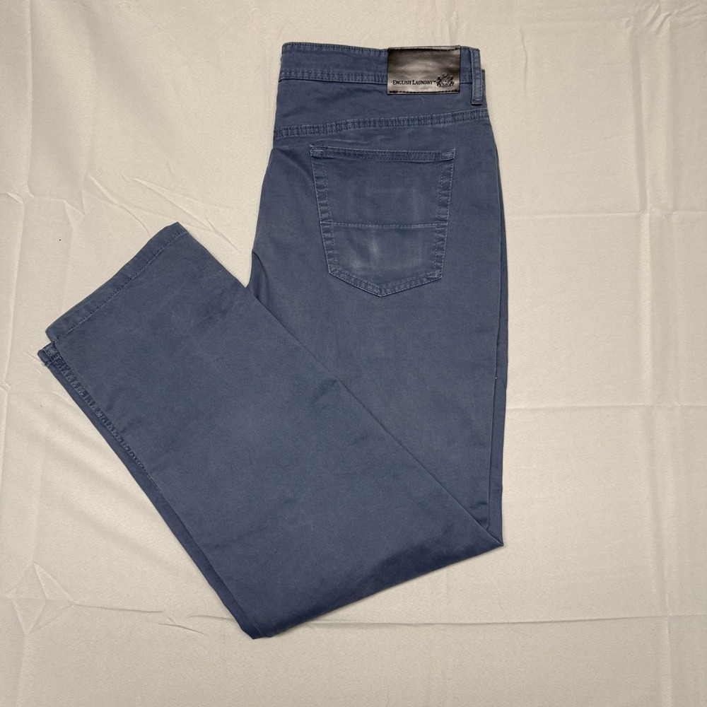 English Laundry Mens 34 X 30 Brixton Charcoal Gray Straight Leg 5 Pkt Flex Jeans